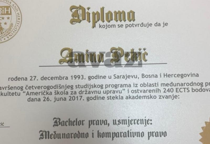 Zaposlenica MVP BiH diplomirala bez završene četvrte godine studija - Zaposlenica MVP BiH diplomirala bez završene četvrte godine 